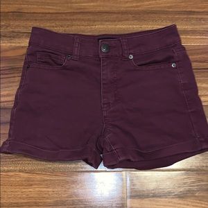 Aeropostale high waisted burgundy shorts